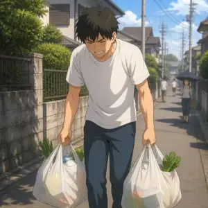 持つ — 들다